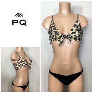 New. PQ tie front jungle teeny bikini. Large.D-cup. Retails $159
